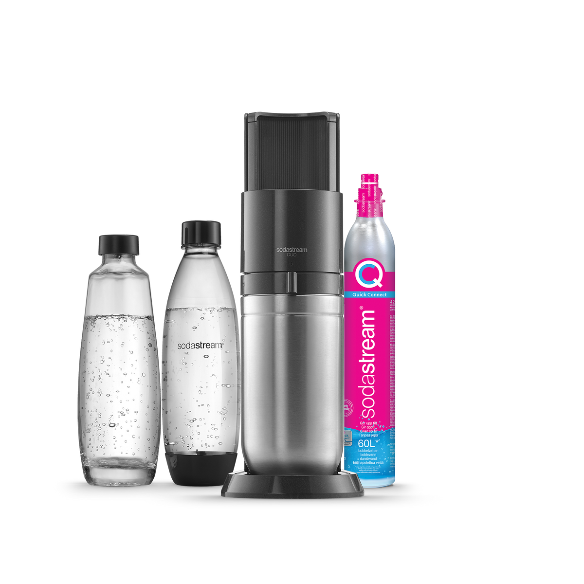 SodaStream Art - Máquina Gasificadora de Agua, con 1 Botella Fuse de 1 L de  Plástico Reutilizable y 1 Cilindro de Gas Quick Connect, Hasta 60L de Agua