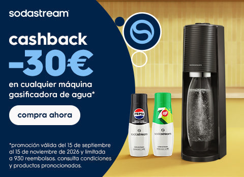 Promo Cashback: 30€ de descuento en máquinas de Sodastream